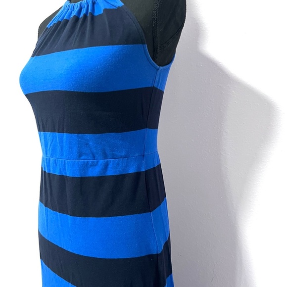 J.‎ Crew Black and Blue Sleeveless /halter Sheath Maxi Dress S - Picture 4 of 8